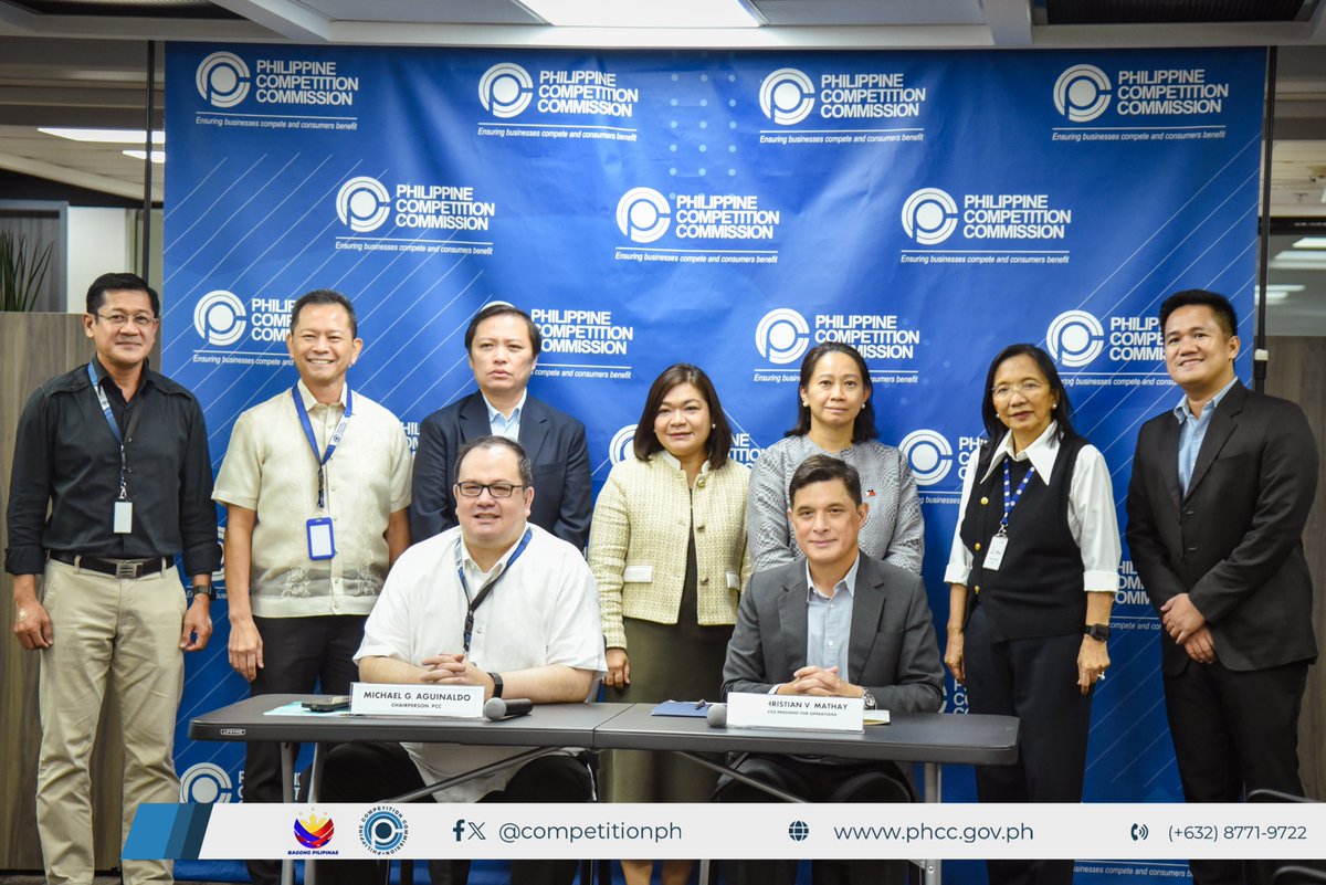 CompetitionPH's tweet image. The Philippine Competition Commission (PCC) has secured a significant boost to its advocacy after SM Prime Holdings, Inc. (SMPHI) committed to promote fair market competition among its stakeholders nationwide.

Read: bit.ly/PCC-SM-MOC