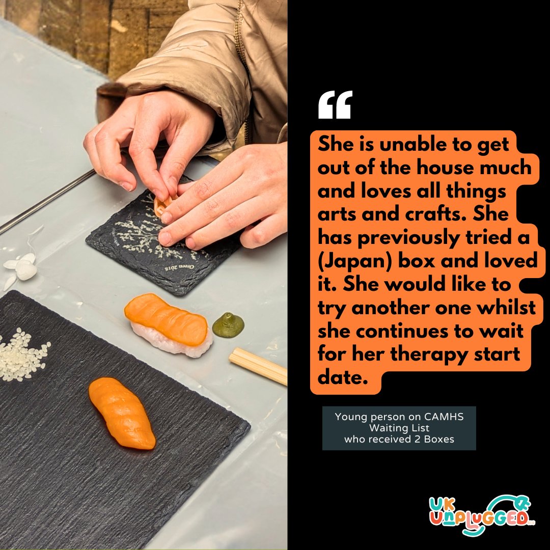 We support the #CAMHS waiting list with boxes that spark new interests, foster creativity and help them connect with their family. Sponsoring a box is easy and can make a real difference to a young person: 
ukunplugged.org/product/amigo-…