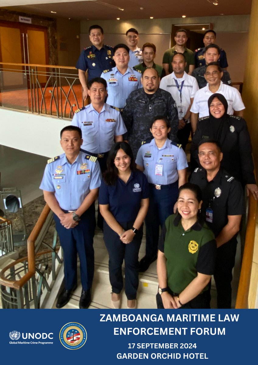 UNODC_BMB's tweet photo. @UNODC_MCP convenes the Zamboanga Maritime Law Enforcement Forum for  maritime stakeholders in the 🇵🇭 to present the current #maritime security trends in the Sulu Sea  🌊 and introduce existing #MDA platforms available to improve detection &amp; #monitoring capabilities https://t.co/vMJukPPmNy