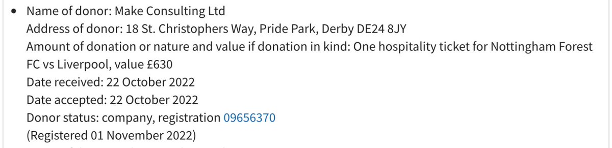 Does it also happen in the part of the ground when you accept hospitality tickets as a gift?