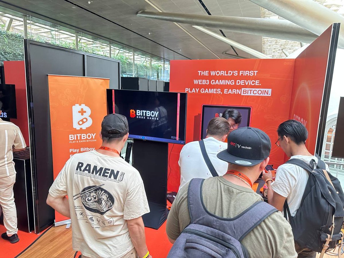 BitBoy (@bitboyone) on Twitter photo ๐ฅ๐ฅ๐ฅBitBoy is taking the spotlight at <a href="/OrdinalsSummit/">Inscribing Summit ๐ธ๐ฌ</a>!
๐งกThanks to so many enthusiastic gamers for experiencing the 1st-ever Web3 Gaming Device on #Bitcoin!
๐Want exclusive merch and a hands-on BitBoy experience? Catch us at @BTClayer2 BTC ECO-SUMMIT in the final two days!๐น๏ธ ๐ฅ๐ฅ๐ฅBitBoy is taking the spotlight at <a href="/OrdinalsSummit/">Inscribing Summit ๐ธ๐ฌ</a>!
๐งกThanks to so many enthusiastic gamers for experiencing the 1st-ever Web3 Gaming Device on #Bitcoin!
๐Want exclusive merch and a hands-on BitBoy experience? Catch us at @BTClayer2 BTC ECO-SUMMIT in the final two days!๐น๏ธ