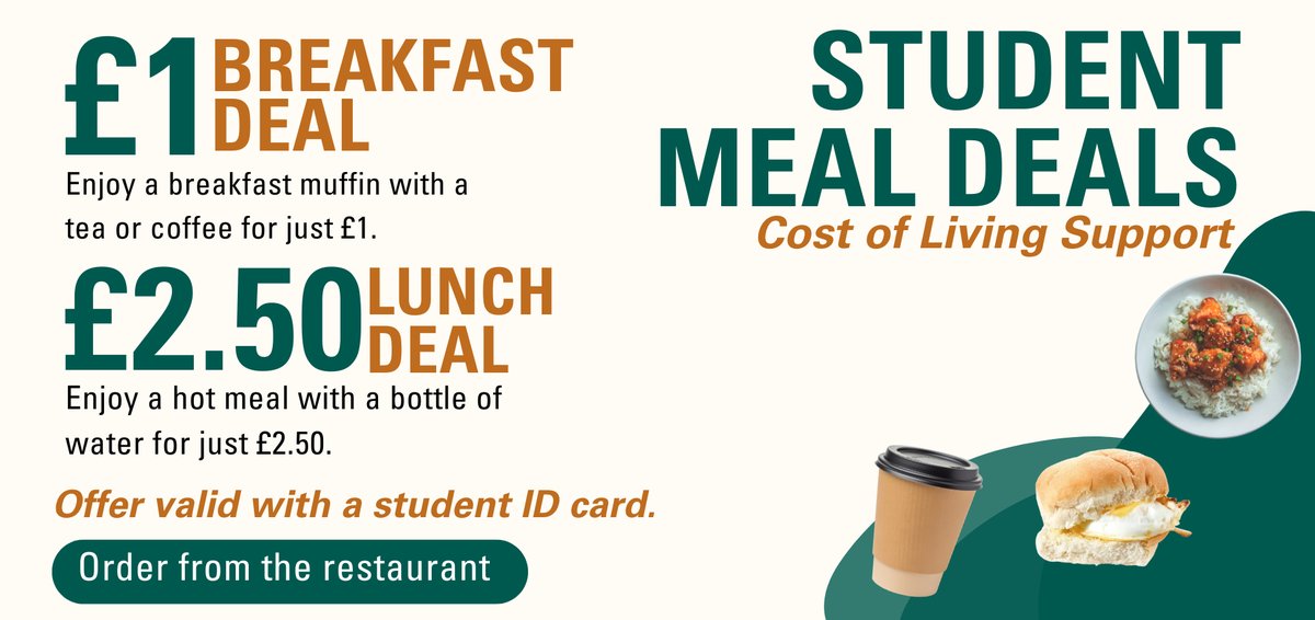 📢 Calling <a href="/uniofbeds/">uniofbeds</a> students! Stop by our campus restaurants and grab a budget-friendly bite. Enjoy a breakfast for just £1 and a tasty lunch for just £2.50 – just remember your ID! 🍳 Check out the MyBedsLife app for more details 📱