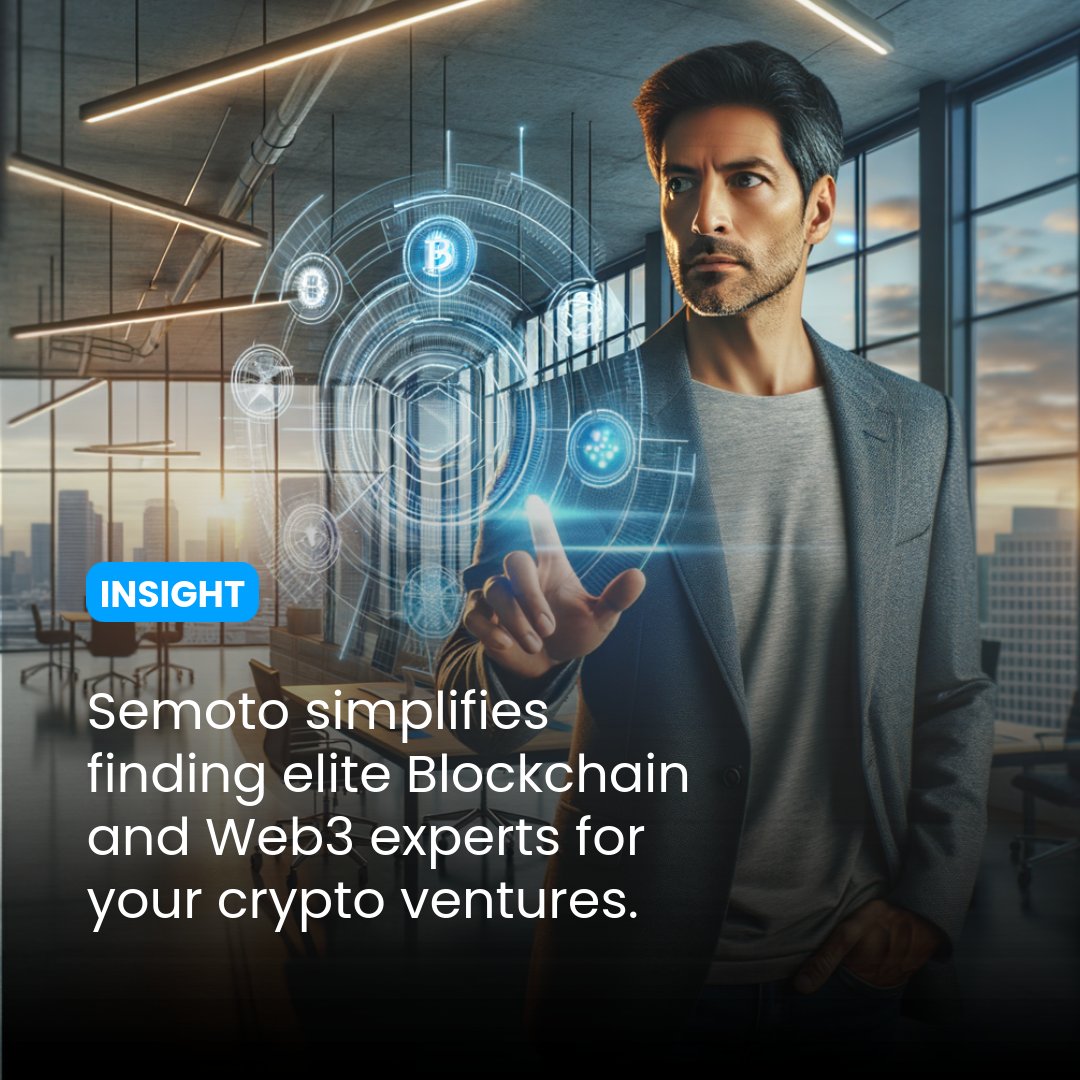 Semoto_io's tweet image. Navigating the chaotic crypto market? 🌐 Semoto simplifies finding top-tier Blockchain and Web3 experts, ensuring your next big move is backed by the best. Explore how at semoto.io #BlockchainExperts #Web3

38f0363f-aa73-451c-82cc-3544f923fdac