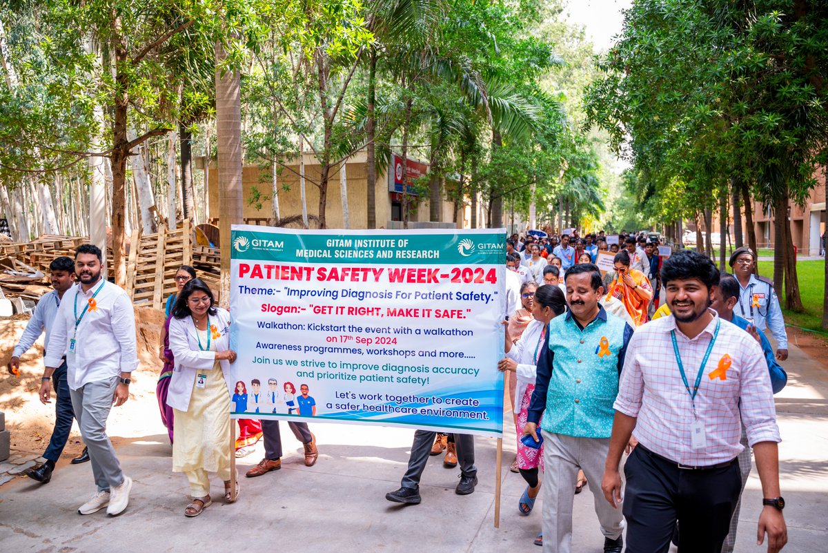 GITAM_msr's tweet image. Walk for Patient Safety: GIMSR Kicks Off Patient Safety Week with Walkathon
@GITAMUniversity 
.
.
#patientsafety #walkathon #healthcareawareness #medicaleducation #gimsr #healthcareforall #communityhealth
