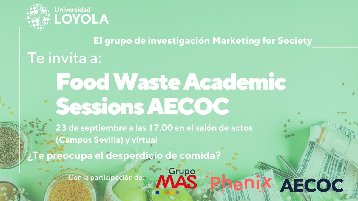 Loyola Investigación (@loyolaresearch) on Twitter photo 🍇🍎🍏¿Te preocupa el desperdicio de comida?
¿Ǫuieres saber cuántos kg de alimentos se desperdician o pierden cada año en el mundo?
En <a href="/LoyolaAnd/">Universidad Loyola</a> celebramos un cita con <a href="/AECOC_ES/">AECOC</a> <a href="/somosgrupomas/">Somos Grupo MAS</a> y Phenix #FoodWasteEU #FLWDay
eventos.uloyola.es/121625/detail/… 🍇🍎🍏¿Te preocupa el desperdicio de comida?
¿Ǫuieres saber cuántos kg de alimentos se desperdician o pierden cada año en el mundo?
En <a href="/LoyolaAnd/">Universidad Loyola</a> celebramos un cita con <a href="/AECOC_ES/">AECOC</a> <a href="/somosgrupomas/">Somos Grupo MAS</a> y Phenix #FoodWasteEU #FLWDay
eventos.uloyola.es/121625/detail/…