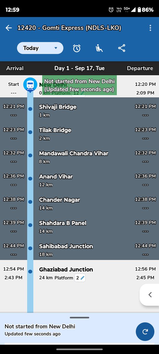 महोदय जी यदि ट्रेन स्टार्टिंग स्टेशन से ही लेट होनी है तो कृपया पहले ही सूचित कर दिया जाए । या आपके लिए यात्रियों के समय की बरबादी कोई मायने नहीं रखती ।।
Train no. - 12420 (Gomti Express)
Ticket - UR
<a href="/RailMinIndia/">Ministry of Railways</a> <a href="/AshwiniVaishnaw/">Ashwini Vaishnaw</a> <a href="/IRCTCofficial/">IRCTC</a>