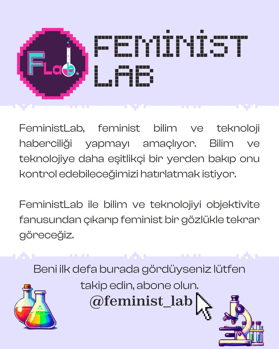 NewsLabTurkey's tweet photo. Kuluçka programımız ile yola çıkanlarda bu hafta @AsminAyce ve FeministLab var.

FeministLab, feminist bilim ve teknoloji haberciliği yapmayı amaçlıyor. Bilim ve teknolojiye daha eşitlikçi bir yerden bakıp onu kontrol edebileceğimizi hatırlatmak istiyor.

Lütfen takip edin, abone olun, dinleyin, paylaşın.🍃

🌐 Medium: https://t.co/uv9InpmOax
💌 Instagram: https://t.co/b4qzxJdMy7
👩‍💻 Instagram: https://t.co/cH8zEgBr2T
👜 LinkedIn: https://t.co/V1NvipiwNe