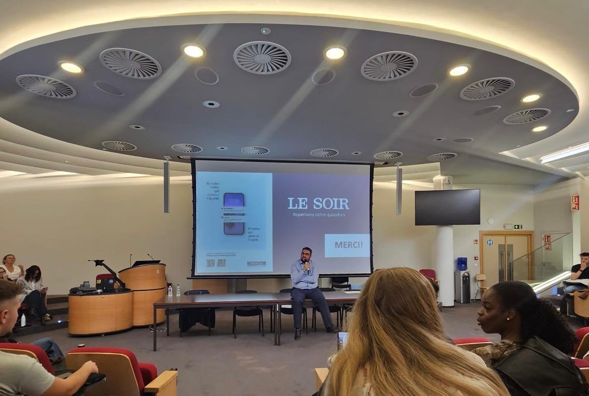Grand Merci à ⁦<a href="/christberti/">christophe berti</a>⁩ d’avoir prononcé La Leçon inaugurale Presse-Info 2024-2025 devant un public nombreux.Un contour des Enjeux&amp;Défis de la profession pr entamer une nouvelle année académique! #bonnerentree🤩😉 ⁦<a href="/ihecs/">IHECS</a>⁩ ⁦<a href="/lesoir/">Le Soir</a>⁩ ⁦<a href="/nordinenabili/">Nordine Nabili</a>⁩