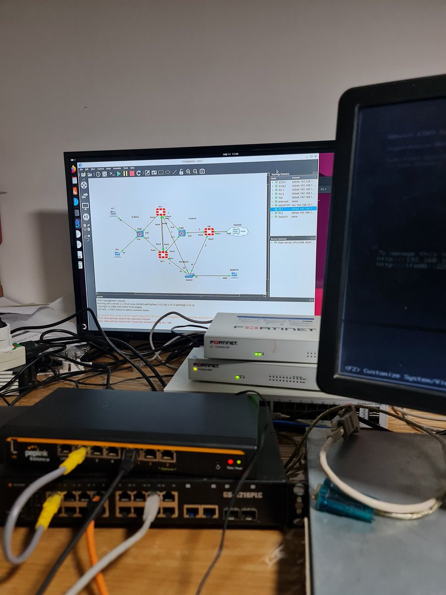 Successfully installed ESXi and GNS3 on the server and configured an IPSec VPN, allowing remote access to my labs from anywhere.