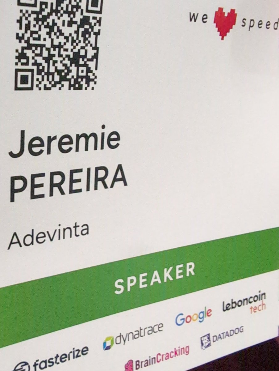 Et bah c'est parti pour la journée <a href="/_welovespeed/">We Love Speed</a> avec <a href="/leboncointech/">leboncoin tech</a> 

On va parler de la manière dont on fait notre monitoring front avec <a href="/thibautsabot/">Thibaut Sabot</a> !