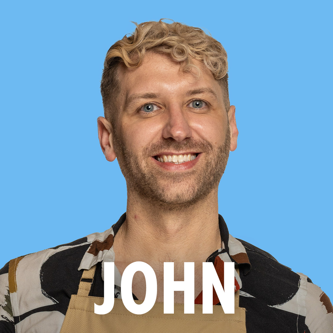 JOHN

37
West Midlands
Directorate Support Manager

John learned to bake with his nan, making fairy cakes and pies, and now bakes to honour his nan’s memory. He loves classic bakes with a twist – using herbs and other flavourings to give his bakes something different.
#GBBO
