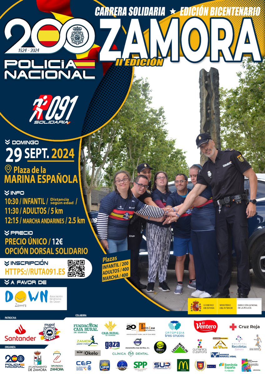 Policía Nacional (@policia) on Twitter photo ¿Preparados?🏃♀️🏃♂️
#Zamora te espera el próximo 29 de septiembre para recorrer sus calles con la #Ruta091
Apúntate ➡️ ruta091.es
<a href="/polimupol/">Mupol</a>
<a href="/santander_es/">Santander España</a>
<a href="/SantanderExp/">Santander Experiences</a> ¿Preparados?🏃♀️🏃♂️
#Zamora te espera el próximo 29 de septiembre para recorrer sus calles con la #Ruta091
Apúntate ➡️ ruta091.es
<a href="/polimupol/">Mupol</a>
<a href="/santander_es/">Santander España</a>
<a href="/SantanderExp/">Santander Experiences</a>