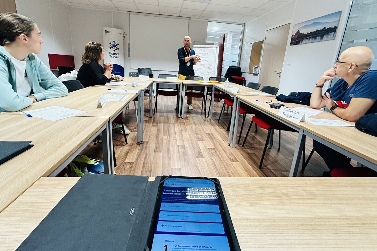 🗓️Ce matin, présentation de l’#immersionfacilitee par l’agence @francetravail de #Lezignancorbieres !
✅Découvrir un métier
✅Confirmer un projet pro
✅Initier un recrutement 

#allervers