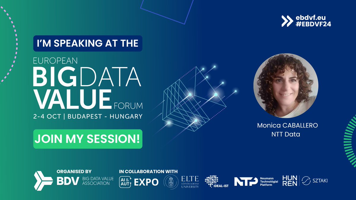 🚀 Our project coordinator Monica Caballero will be speaking at #EBDVF24 in the session "Interoperability of Data Spaces for Seamless Value Creation Networks" led by DS2 and also attended by our sister projects NOUS, CEDAR EU, PLIADES project 

Learn more: lnkd.in/dhzT_hyi