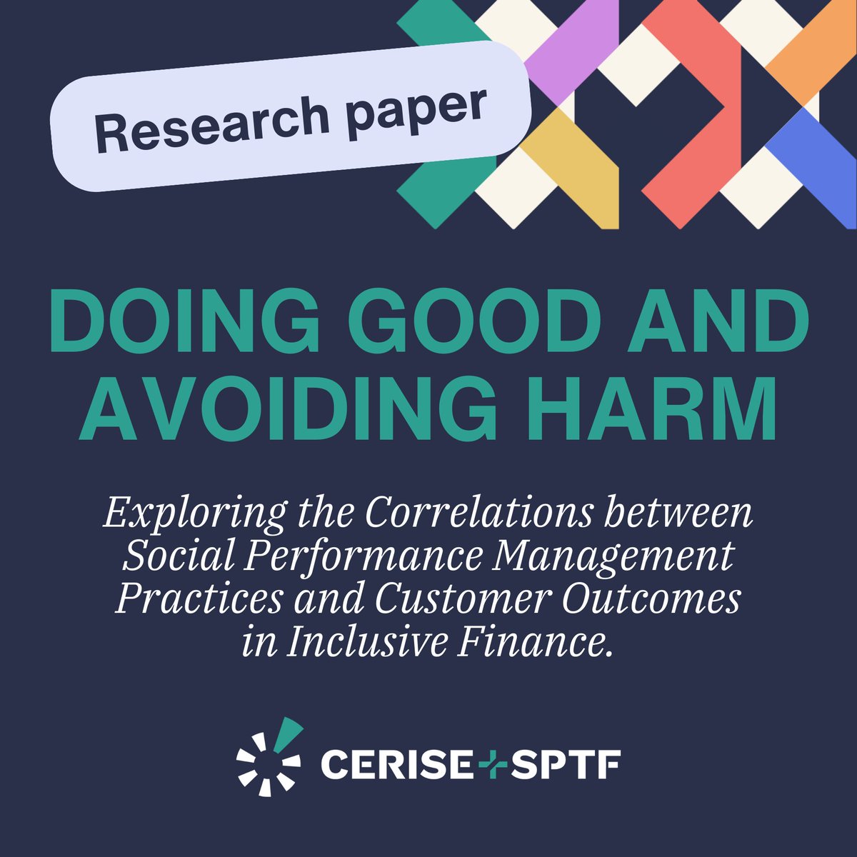 🌟 Exciting new #research findings on Social Performance Management (SPM) and customer outcomes led by Amelia Greenberg (<a href="/CeriseSptf/">Cerise+SPTF</a>) and Alasdair Lindsay-Walters (<a href="/MicroFinRating/">MFR</a>)

📖 Read the full report: 
en.spi-online.org/news/view/cust…

#InclusiveFinance #SPM #FinancialInclusion