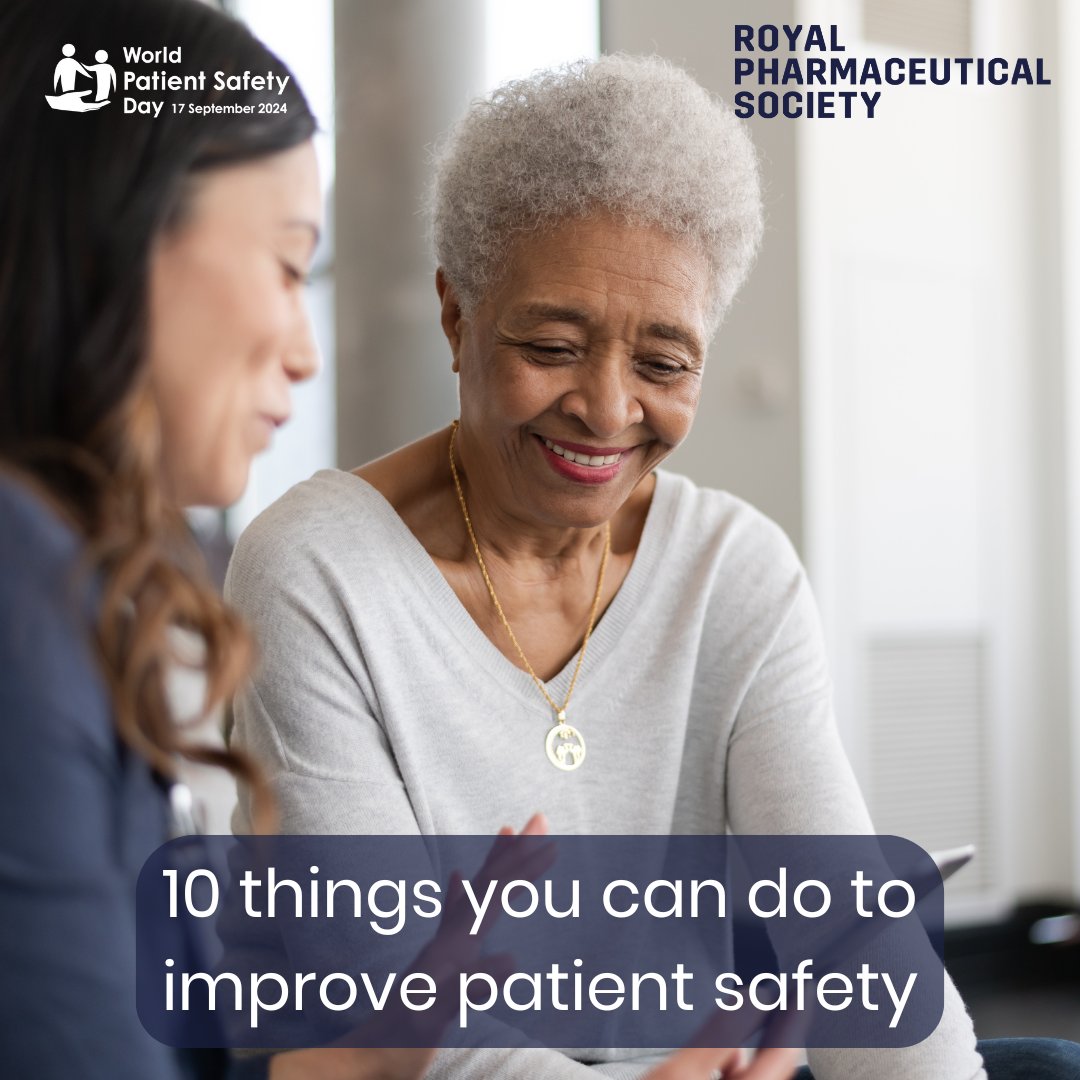 Royal Pharmaceutical Society (@rpharms) on Twitter photo Raise awareness of World Patient Safety Day and help improve diagnosis for patient safety.
We've drawn up our top ten ways pharmacists can ensure diagnostic safety and better health outcomes.
Find out more:
rpharms.com/wpsd24
#WPSD2024 #PatientSafety <a href="/WHO/">World Health Organization (WHO)</a> Raise awareness of World Patient Safety Day and help improve diagnosis for patient safety.
We've drawn up our top ten ways pharmacists can ensure diagnostic safety and better health outcomes.
Find out more:
rpharms.com/wpsd24
#WPSD2024 #PatientSafety <a href="/WHO/">World Health Organization (WHO)</a>