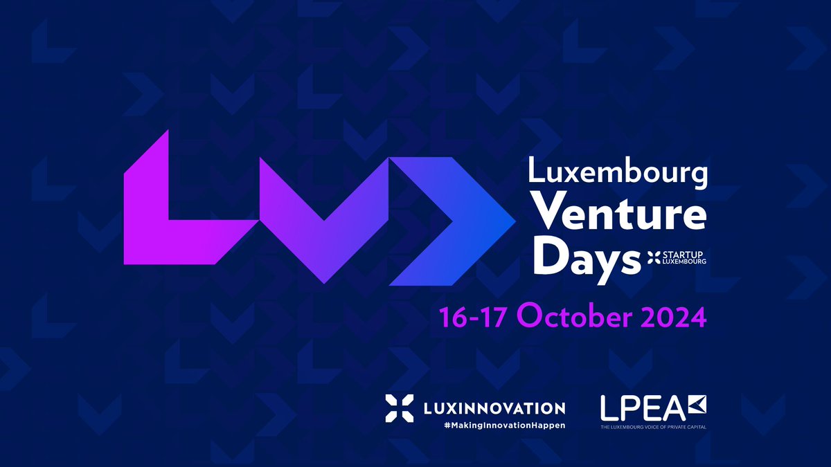 Startup Luxembourg (@startuplu) on Twitter photo #LUventuredays, Oct 16-17, 2024, at Luxexpo! ๐ #Startups: Pitch to #investors, expand your network & secure partnerships.
#Investors: Connect with top #startups and explore new opportunities. Organized by <a href="/Luxinnovation/">Luxinnovation</a> & @LPEA_Lux
Details & register๐
venture-days.lu #LUventuredays, Oct 16-17, 2024, at Luxexpo! ๐ #Startups: Pitch to #investors, expand your network & secure partnerships.
#Investors: Connect with top #startups and explore new opportunities. Organized by <a href="/Luxinnovation/">Luxinnovation</a> & @LPEA_Lux
Details & register๐
venture-days.lu