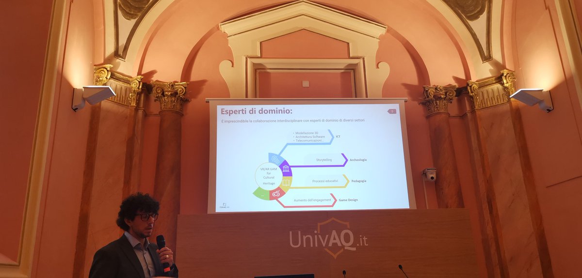 frAmeLab (@framelabaq) on Twitter photo Federico Martusciello presenting our ongoing work on #gamification #vr #ar for the #CulturalHeritage at the #Heritechne meeting <a href="/univaq/">Università degli Studi dell'Aquila</a> Federico Martusciello presenting our ongoing work on #gamification #vr #ar for the #CulturalHeritage at the #Heritechne meeting <a href="/univaq/">Università degli Studi dell'Aquila</a>