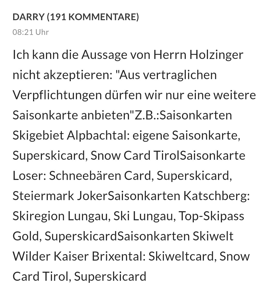 Christoph Bammer (@bammer_ch) on Twitter photo Ob dem Management der <a href="/HiWuBergbahnen/">Hinterstoder HIWU</a> schon mal jemand erklärt hat, dass es auch anders gehen würde?
Aber wahrscheinlich ist der Hr.Schröcksnadel nur enttäuscht, dass der Kasberg immer noch existiert...und zwar mit schwarzen Zahlen!
<a href="/falter_at/">@falter_at</a>
<a href="/nachrichten_at/">OÖNachrichten</a>
<a href="/krone_at/">Kronen Zeitung</a> Ob dem Management der <a href="/HiWuBergbahnen/">Hinterstoder HIWU</a> schon mal jemand erklärt hat, dass es auch anders gehen würde?
Aber wahrscheinlich ist der Hr.Schröcksnadel nur enttäuscht, dass der Kasberg immer noch existiert...und zwar mit schwarzen Zahlen!
<a href="/falter_at/">@falter_at</a>
<a href="/nachrichten_at/">OÖNachrichten</a>
<a href="/krone_at/">Kronen Zeitung</a>