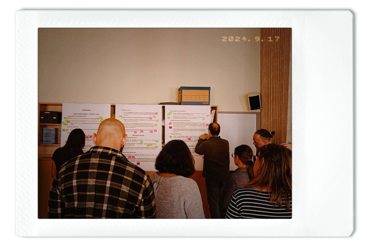 TinkerLib - combining worlds of words with science (@tinkeringeu) on Twitter photo <a href="/buechereiwien/">Büchereien Wien</a> <a href="/ScienceNetzwerk/">Science Center Netzwerk</a> Time for 🟩🟪🟥🟦 sticky notes!
First thing on the agenda was to start reflecting on the draft proposal for toolkit "Map of Inclusive Practices". Activity prepared and led by <a href="/AssoTraces/">Association Traces</a> <a href="/buechereiwien/">Büchereien Wien</a> <a href="/ScienceNetzwerk/">Science Center Netzwerk</a> Time for 🟩🟪🟥🟦 sticky notes!
First thing on the agenda was to start reflecting on the draft proposal for toolkit "Map of Inclusive Practices". Activity prepared and led by <a href="/AssoTraces/">Association Traces</a>