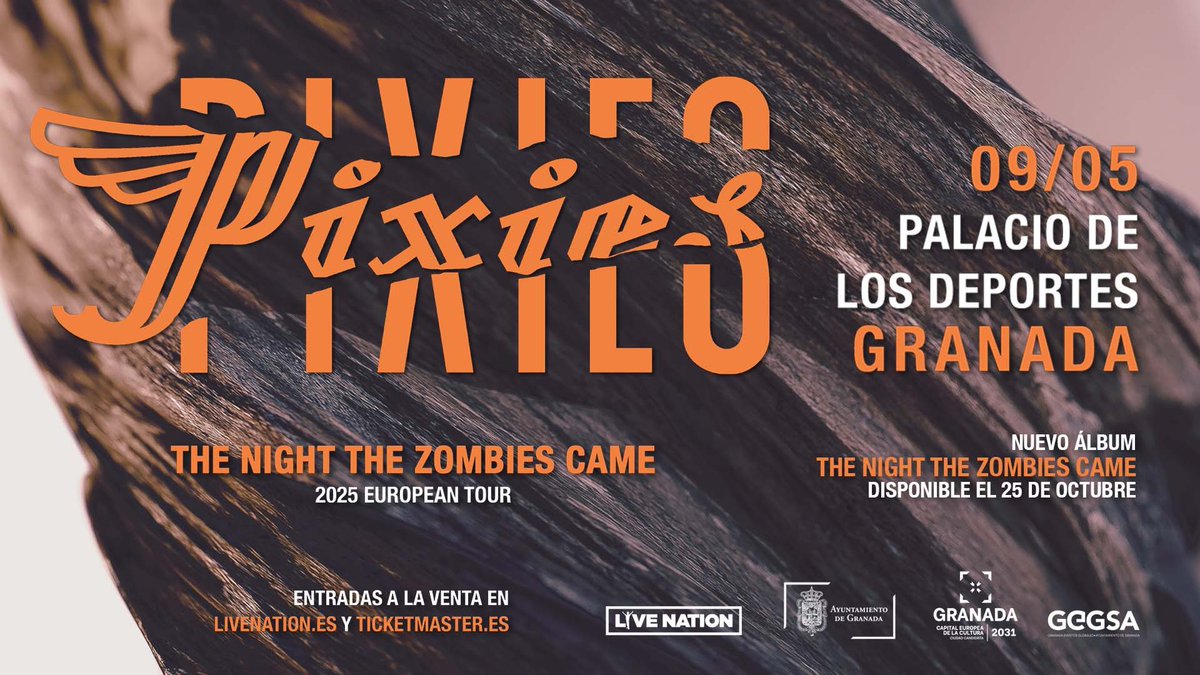 Proexa (@proexa_live) on Twitter photo ✨<a href="/PIXIES/">PIXIES</a> una de las bandas más importantes de la historia del rock alternativo, ofrecerá en #Granada un único concierto en nuestro país en 2025.
🎟️ Entradas el 20/09 a las 10h en <a href="/LiveNationES/">Live Nation España</a> y <a href="/TicketmasterES/">Ticketmaster España</a>
➕info de precios y preventas en Proexa.es ✨<a href="/PIXIES/">PIXIES</a> una de las bandas más importantes de la historia del rock alternativo, ofrecerá en #Granada un único concierto en nuestro país en 2025.
🎟️ Entradas el 20/09 a las 10h en <a href="/LiveNationES/">Live Nation España</a> y <a href="/TicketmasterES/">Ticketmaster España</a>
➕info de precios y preventas en Proexa.es