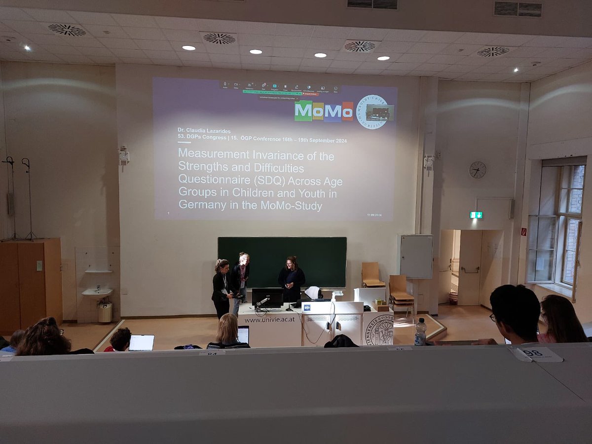 Yay! <a href="/MoMostudie/">MoMo-Studie</a> goes <a href="/DGPs_Berlin/">Deutsche Gesellschaft für Psychologie (DGPs)</a> today, I presented our work on measurement invariance of the SDQ across age in the MoMO study.