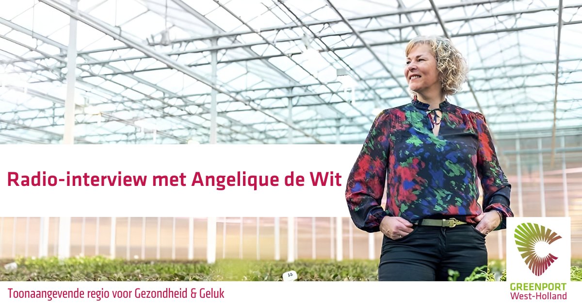 Directeur van <a href="/GreenportWest/">GreenportWestHolland</a>, <a href="/angelique_witde/">Angelique de Wit</a>, was op donderdag 4 juli te gast bij het #radioprogramma KAS Live op Hortibiz #Newsradio. Benieuwd naar het gesprek? Luister het terug via de link: kasmagazine.nl/artikelen/luis…