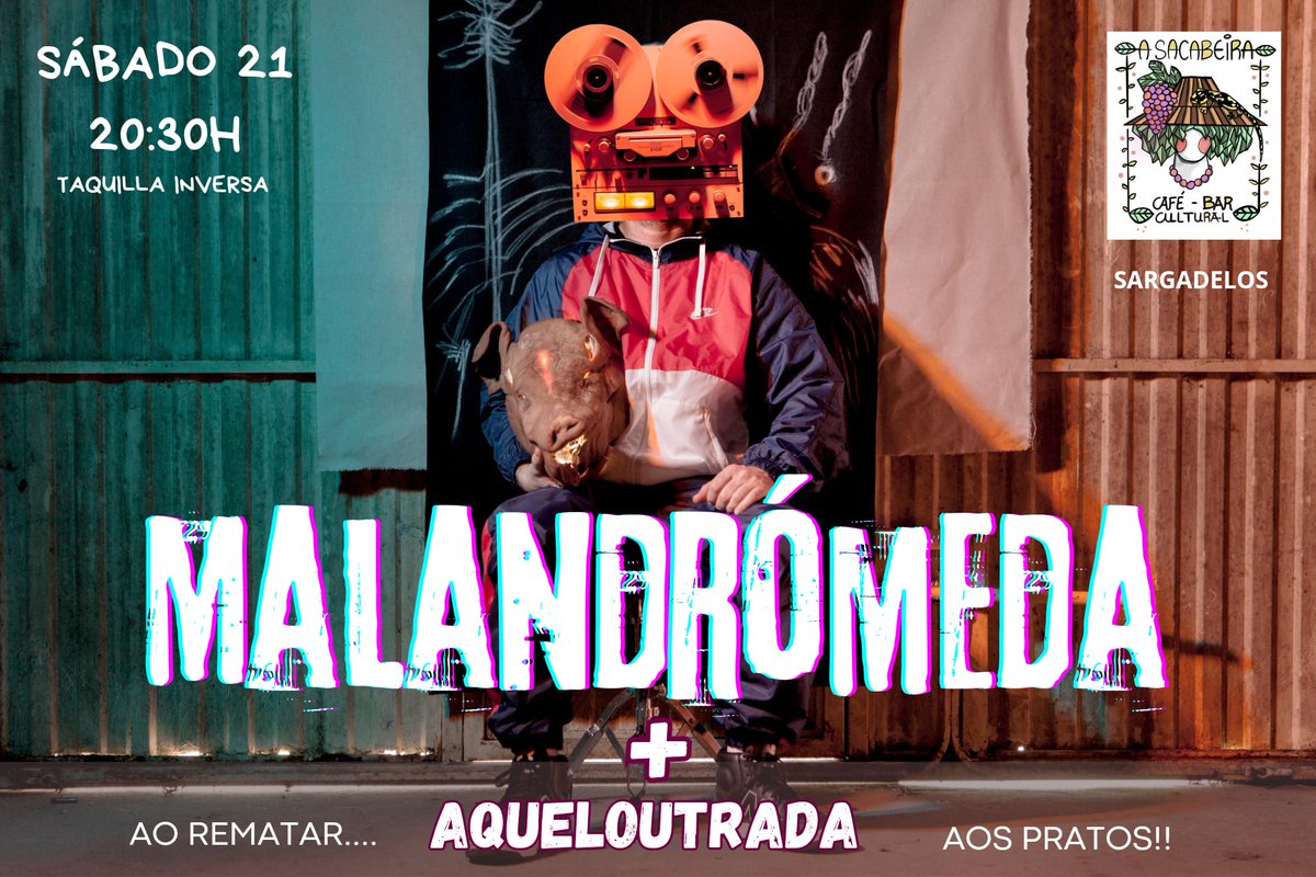 🎶 Este sábado, Malandrómeda estaremos nun dos mellores garitos do país: A Sacabeira, en #Sargadelos

🌅 Que ben se está na Mariña! Vide vindo!

#Malandrómeda #asacabeira