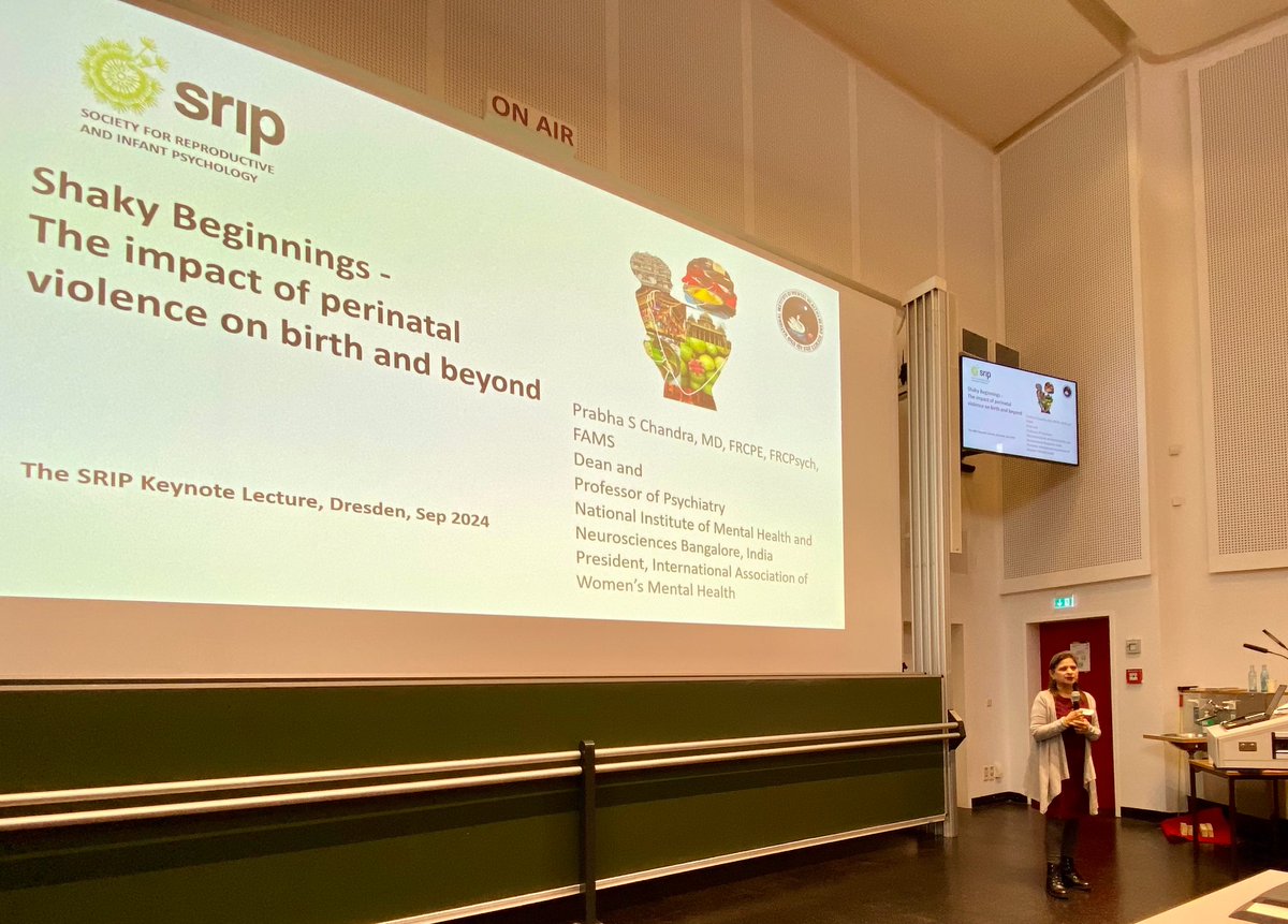 SRIP (@thesrip) on Twitter photo We're honored to hear from <a href="/globalpmh/">Prabha Chandra</a>, #SRIP2024 Lecturer Award Winner. Her keynote on shaky beginnings offers crucial insights into the nature & lasting effects of perinatal violence, especially in LAMIC. A brilliant & eye-opening talk - truly inspiring! 👏🌍 We're honored to hear from <a href="/globalpmh/">Prabha Chandra</a>, #SRIP2024 Lecturer Award Winner. Her keynote on shaky beginnings offers crucial insights into the nature & lasting effects of perinatal violence, especially in LAMIC. A brilliant & eye-opening talk - truly inspiring! 👏🌍