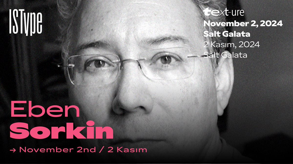 ISType (@istype) on Twitter photo Eben Sorkin <a href="/ebensorkin/">Eben Sorkin</a>, <a href="/SorkinTypeCo/">Sorkin Type Co.</a>
A typographer's view of optical size
Bir tipografın optik boyuta bakışı
November 2, 13:00, Salt Galata
2 Kasım, 13:00, Salt Galata
❦
istype.com/2024/program/e… Eben Sorkin <a href="/ebensorkin/">Eben Sorkin</a>, <a href="/SorkinTypeCo/">Sorkin Type Co.</a>
A typographer's view of optical size
Bir tipografın optik boyuta bakışı
November 2, 13:00, Salt Galata
2 Kasım, 13:00, Salt Galata
❦
istype.com/2024/program/e…