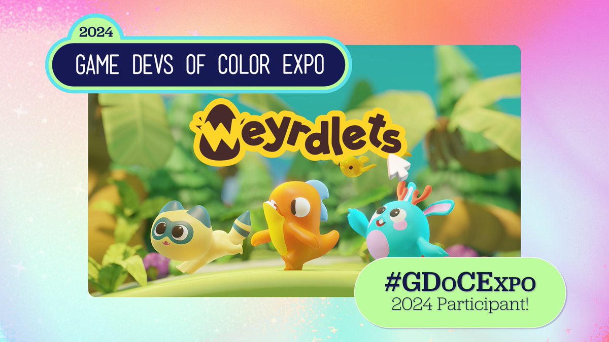 Weyrdlets - Available on Steam ✨ (@weyrdlets) on Twitter photo Weyrdlets will be at the <a href="/GDoCExpo/">Game Devs of Color Expo</a> tomorrow (18th September, 4 pm ET)!
Thank you for having us this year; we are so excited to be a part of this event! #gdocexpo Weyrdlets will be at the <a href="/GDoCExpo/">Game Devs of Color Expo</a> tomorrow (18th September, 4 pm ET)!
Thank you for having us this year; we are so excited to be a part of this event! #gdocexpo