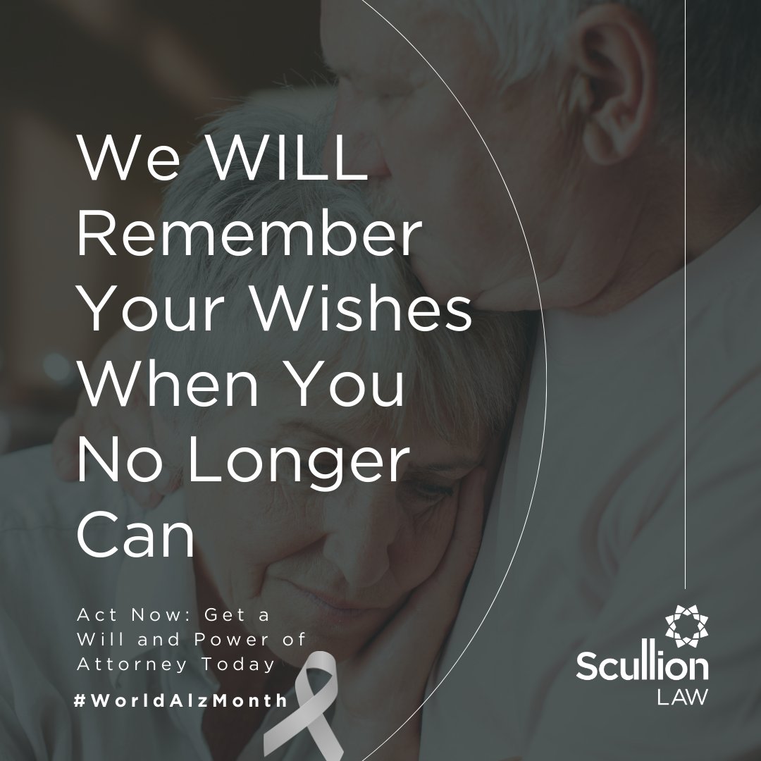 As Alzheimer's progresses, memories may fade, but your wishes shouldn’t. At Scullion LAW, we’re here to make sure that your voice is heard and your desires are fulfilled, even when you can’t express them yourself. Act today to safeguard tomorrow.

scullionlaw.com/wills-and-powe…