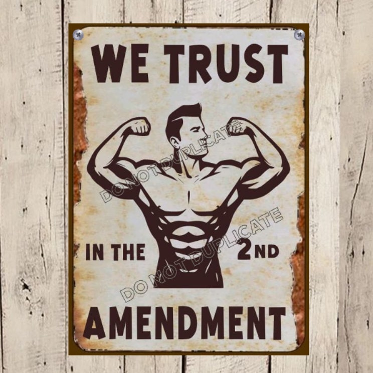 arlissbryant's tweet image. We Trust In The 2nd Amendment Sign tuppu.net/dfdbd6d2 #WainfleetTradingPost #Shopify #RusticWallDecor