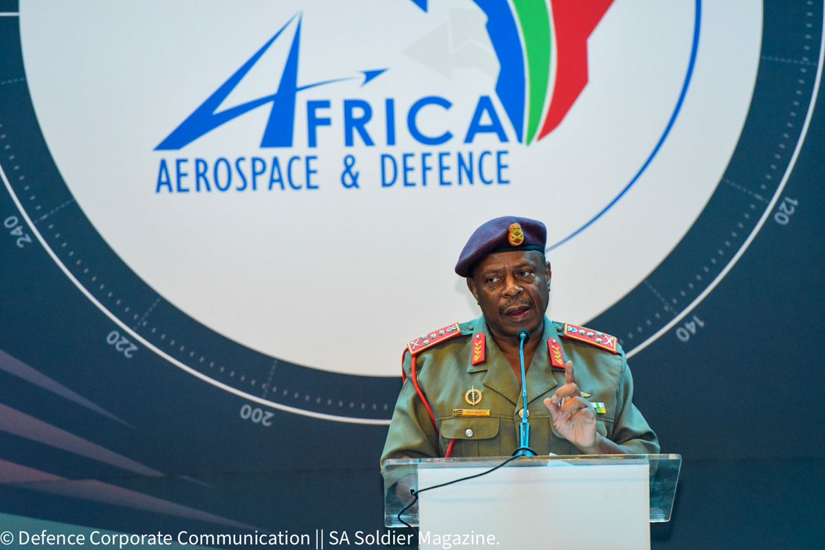 GovernmentZA's tweet image. [Photos] Chief of the South African National Defence Force (SANDF), Gen Rudzani Maphwanya, officially opened the long-anticipated 2nd Air and Space Power Symposium at the Africa Aerospace &amp;amp; Defence (AAD) Exhibition, ahead of the official launch of #AAD2024, which is set  to kick