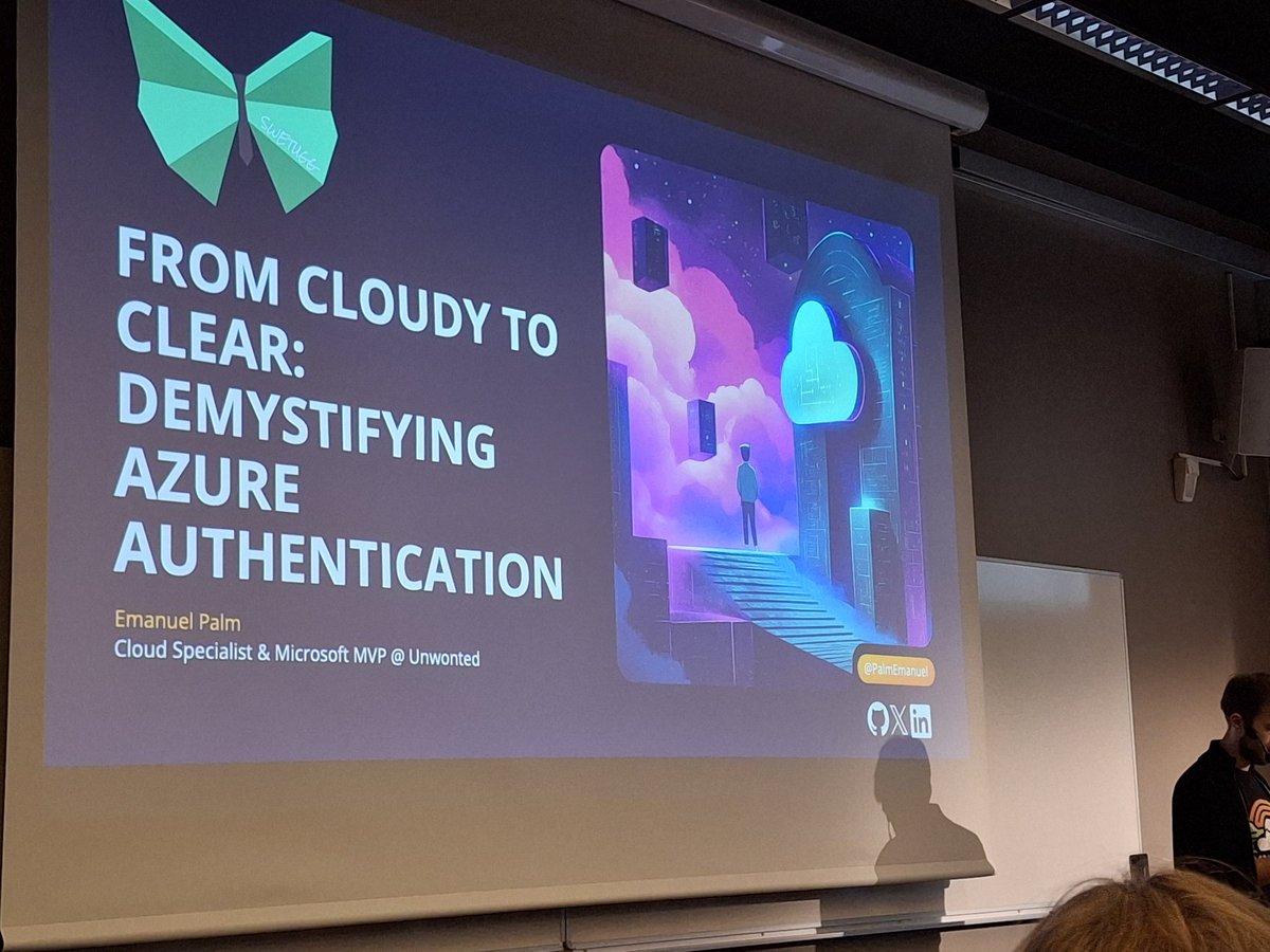 Time for some Azure Auth 💜 with <a href="/PalmEmanuel/">Emanuel Palm</a>  #swetugg #azure