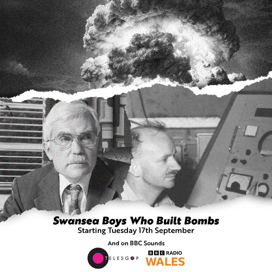 Telesgop (@telesgop) on Twitter photo At 18.30 this evening on <a href="/BBCRadioWales/">BBC Radio Wales</a> . The little known story of Welsh Scientists who played a part in building atomic bombs.
Stori anhysbys Gwyddonwyr Cymreig a chwaraeodd ran mewn adeiladu bomiau atomig. Heno ar BBC Radio Wales am 18.30 At 18.30 this evening on <a href="/BBCRadioWales/">BBC Radio Wales</a> . The little known story of Welsh Scientists who played a part in building atomic bombs.
Stori anhysbys Gwyddonwyr Cymreig a chwaraeodd ran mewn adeiladu bomiau atomig. Heno ar BBC Radio Wales am 18.30