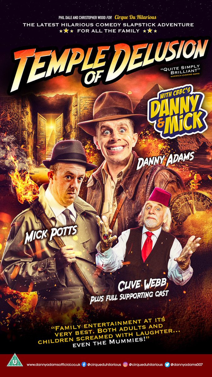 Victoria Theatre Hx (@victheatre) on Twitter photo Join us and the stars of 𝗖𝗕𝗕𝗖’𝗦 #1 show ‘𝗗𝗮𝗻𝗻𝘆 𝗮𝗻𝗱 𝗠𝗶𝗰𝗸’ for 𝗧𝗘𝗠𝗣𝗟𝗘 𝗢𝗙 𝗗𝗘𝗟𝗨𝗦𝗜𝗢𝗡 🤪
🗓️ Sun 27 Oct ⏰ at 2pm
🎟️ Tickets from £15.25
📍 Book now at tinyurl.com/3wf9vd5e
<a href="/DannyAdams007/">Danny Adams</a> @hxcomedyfest
#CBBC #childrensshows #entertainment #comedy Join us and the stars of 𝗖𝗕𝗕𝗖’𝗦 #1 show ‘𝗗𝗮𝗻𝗻𝘆 𝗮𝗻𝗱 𝗠𝗶𝗰𝗸’ for 𝗧𝗘𝗠𝗣𝗟𝗘 𝗢𝗙 𝗗𝗘𝗟𝗨𝗦𝗜𝗢𝗡 🤪
🗓️ Sun 27 Oct ⏰ at 2pm
🎟️ Tickets from £15.25
📍 Book now at tinyurl.com/3wf9vd5e
<a href="/DannyAdams007/">Danny Adams</a> @hxcomedyfest
#CBBC #childrensshows #entertainment #comedy