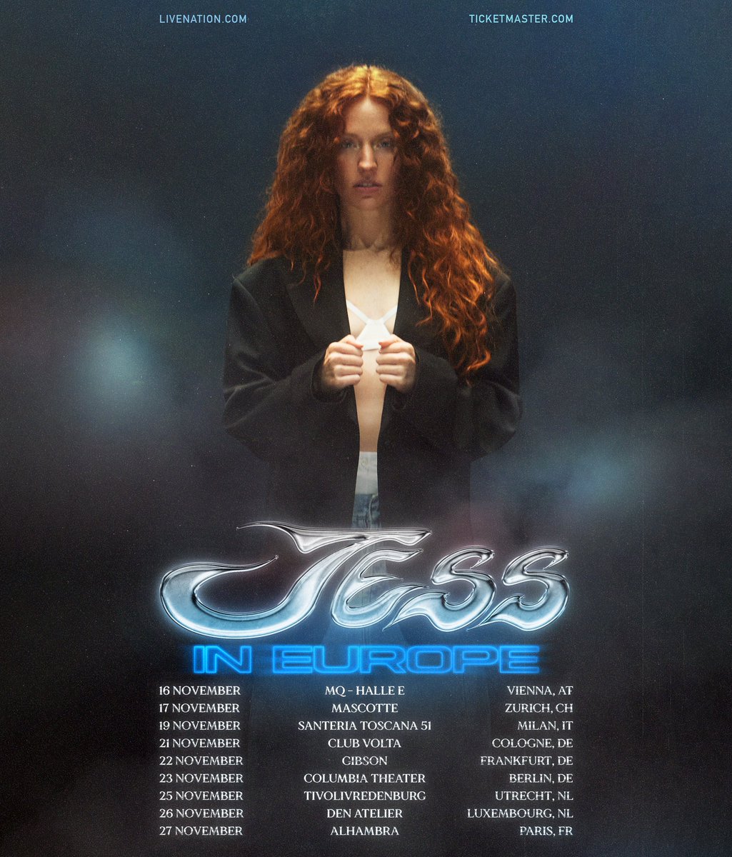 EUROPE!! I’m finally coming back! JESS: IN EUROPE TOUR this November

Pre-sale starts this Wednesday at 10am local time, sign up to my mailer to get access!! jessglynne-crm.com/jg-forms/30005…

Then general sale starts this Friday, 10am local time. Can’t wait to see you all there!