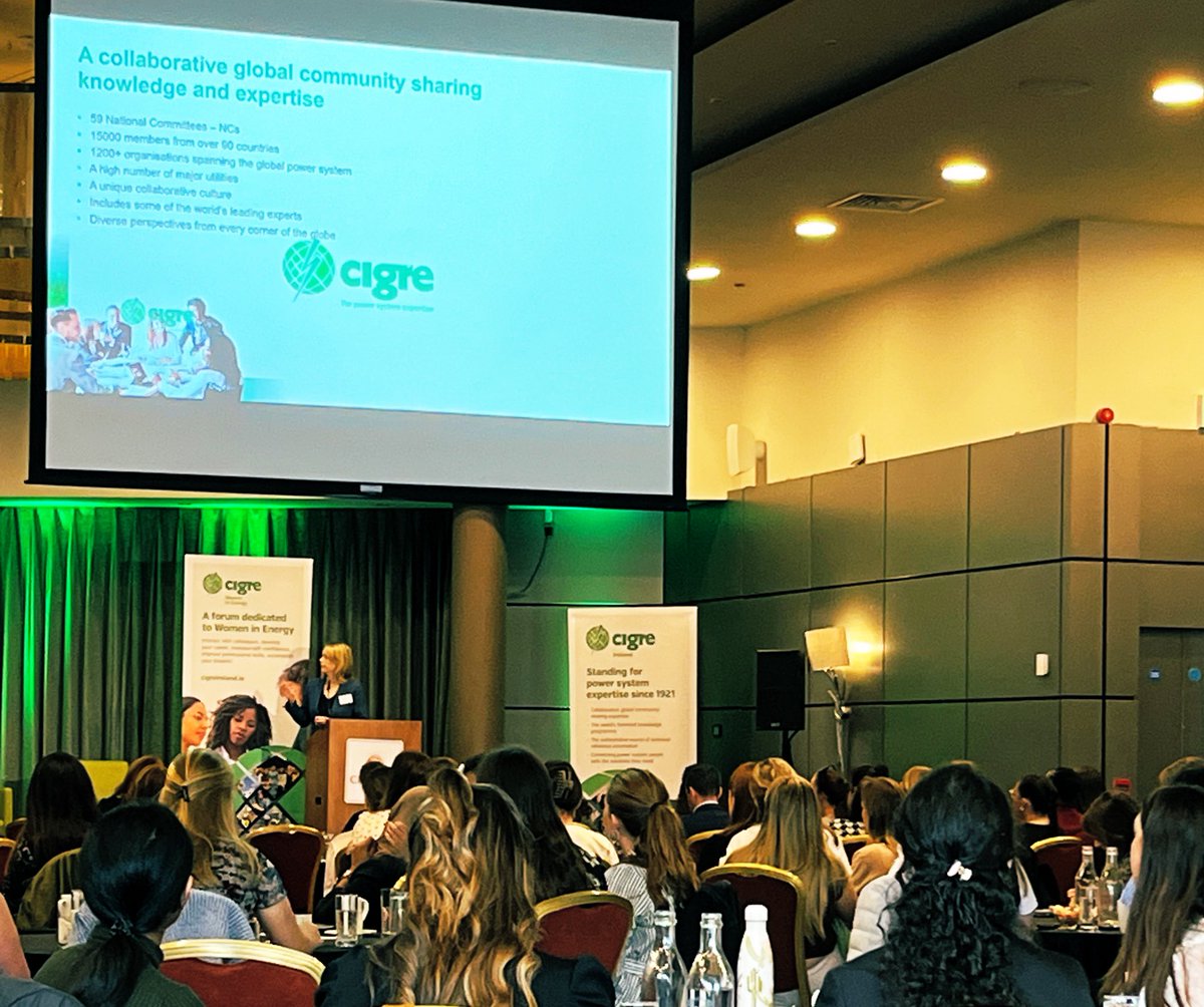Kicking off the <a href="/CIGREWorld/">CIGRE</a> Women in Energy event this morning 
<a href="/WindEnergyIRL/">Wind Energy Ireland</a> <a href="/GTSkillnet/">Green Tech Skillnet</a> 
Looking forward to hearing from leaders from across the #energy sector 
<a href="/ESBGroup/">ESB Group</a> <a href="/EirGrid/">EirGrid Plc</a> @sserenewables <a href="/MarieTw1t/">Marie Hayden</a>