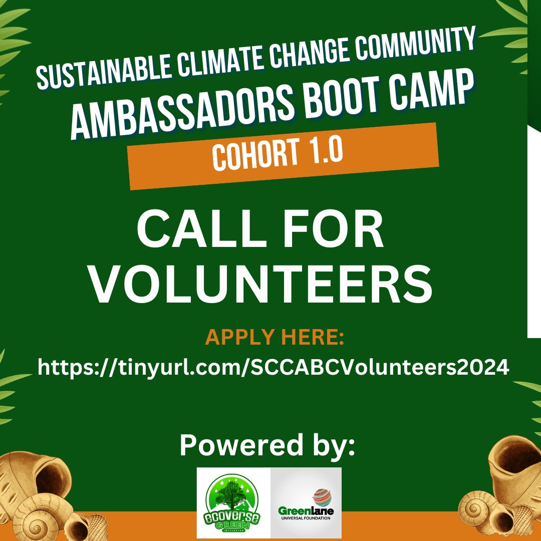 Join us in driving climate action! Sign up as a volunteer for the Sustainable Climate Change Community Ambassadors Boot Camp today: tinyurl.com/SCCABCVoluntee……
🌱📷 #ClimateAction #Volunteer #Sustainability #SCCABC #YouthForClimate #CommunityLeadership #ActNow #ClimateVolunteers