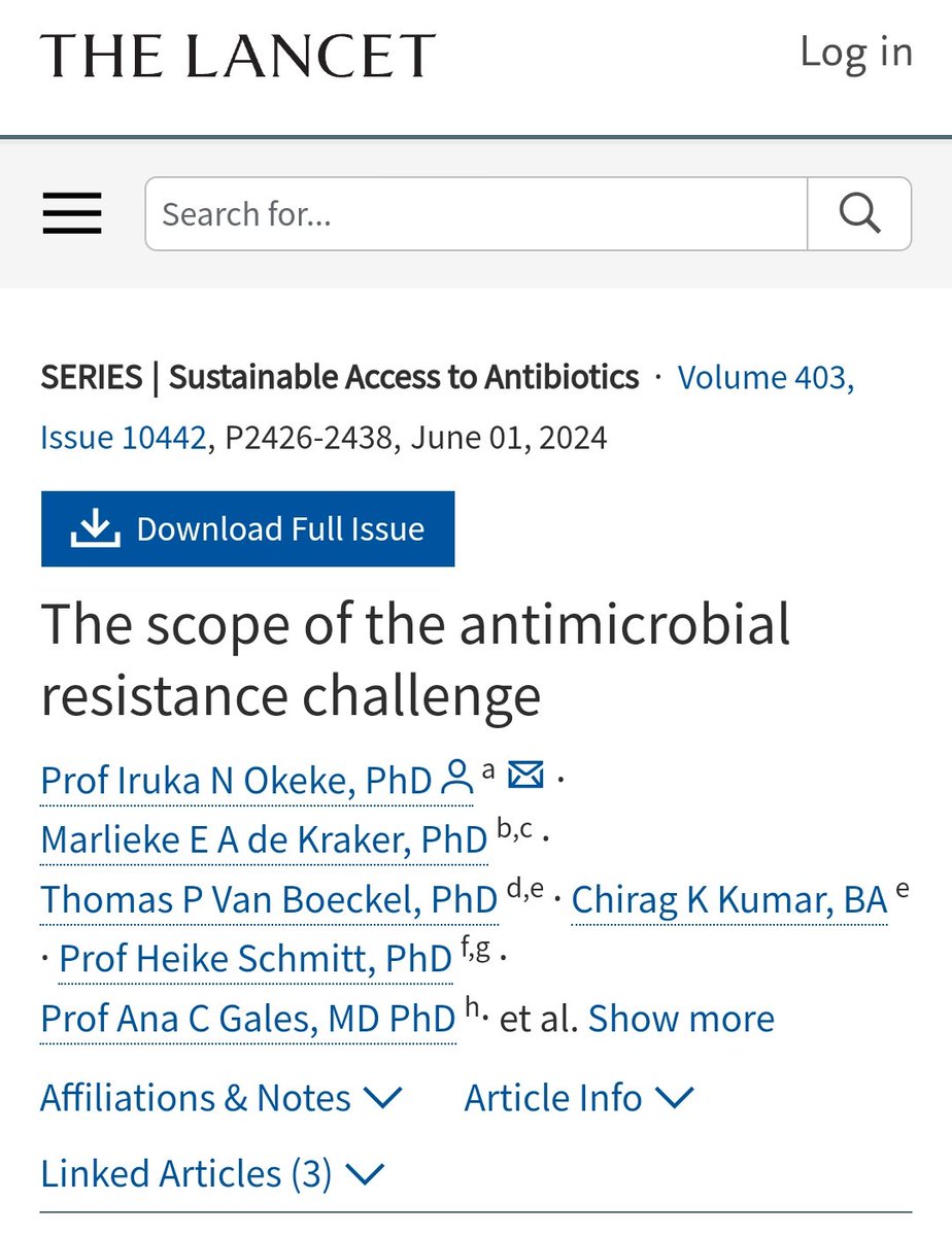 amit_iitg's tweet image. Each year, an estimated 7·7 million deaths are attributed to bacterial infections, of which 4.95 million are associated with drug-resistant pathogens, and 1·27 million are caused by bacterial pathogens resistant to the antibiotics available.