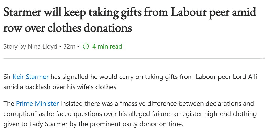 JillyCL's tweet image. #Starmer #Shameless #Spiv #Multimillionaire #Grifter

Evening Standard yesterday