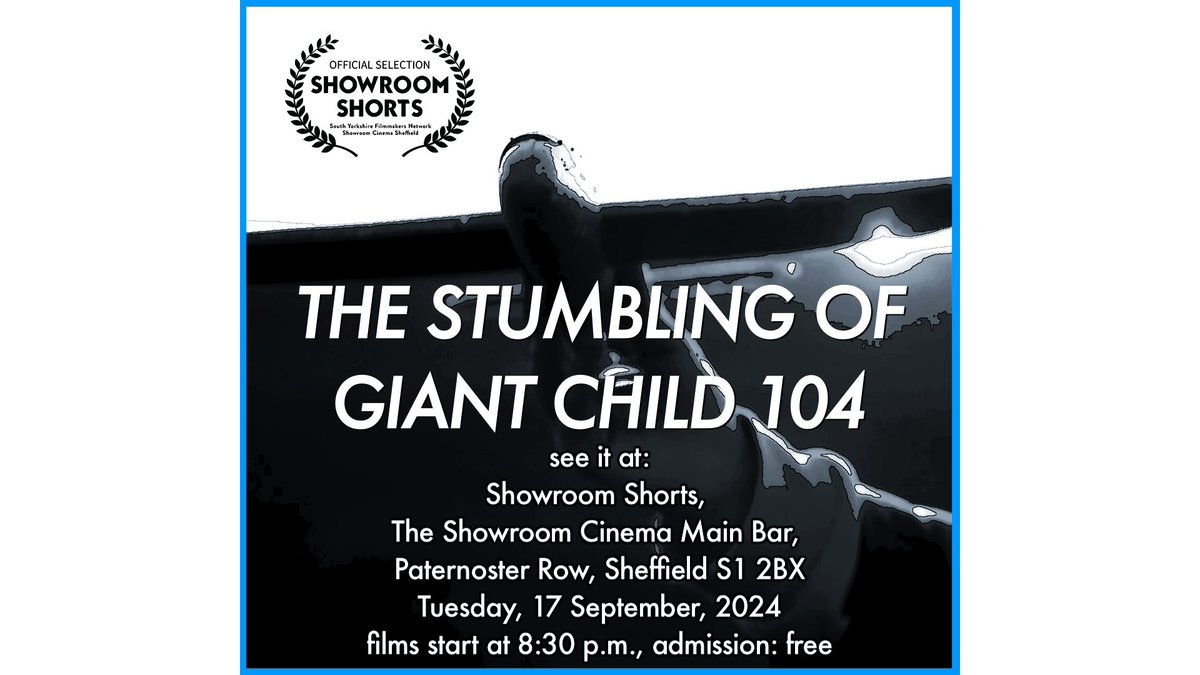 See my latest (very short and silly!) film #Tonight (Tues., 17th Sept.) at #ShowroomShorts hosted by <a href="/syfn/">SY Filmmakers Ntwrk</a> at the Showroom Cinema in #Sheffield. Films start at 8:30 p.m, admission: #free!   #shortfilm #SupportIndieFilm #WomenInFilm