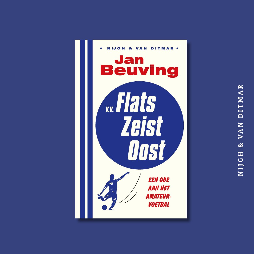 Vanaf vandaag in de (online) boekhandel: 𝘷.𝘷. 𝘍𝘭𝘢𝘵𝘴 𝘡𝘦𝘪𝘴𝘵 𝘖𝘰𝘴𝘵 van Jan Beuving. ⚽️
Een hilarisch en ontroerend portret van een amateurvoetbalclub, van de mensen die zo’n club maken, en daarmee een liefdevolle ode aan alle vrijwilligers en verenigingen in het land.