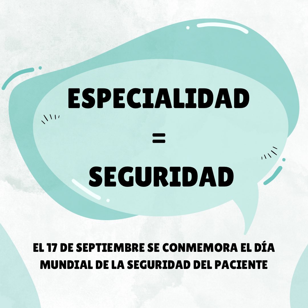 Especialidad = seguridad ‼️

Hoy 17 de septiembre se conmemora el Día de la seguridad del paciente. 

#SeguridadDelPaciente #SegPac

Lanzamos unas preguntas. Sobre todo a gestores y políticos. 👇