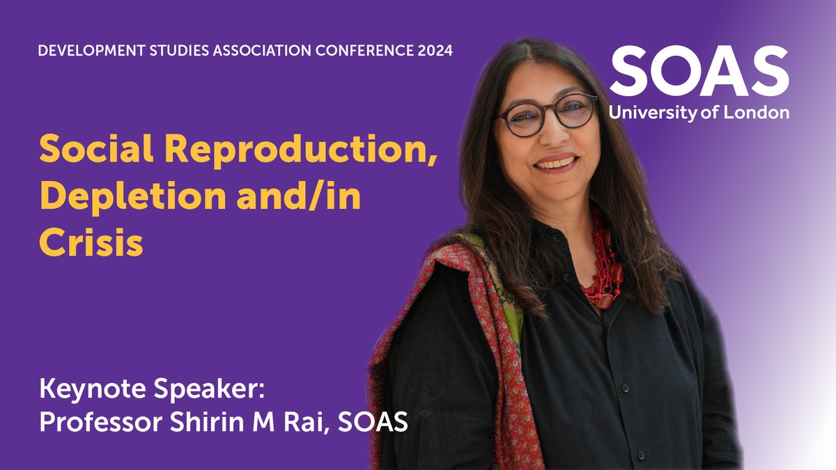 SOAS Development Studies (@soasdevelopment) on Twitter photo ICYMI π₯@ShirinMRai's keynote at #DSA2024, hosted at <a href="/SOAS/">SOAS University of London</a>, is now available to watch!
Who does social reproductive work when youβre engaged in political work or activism? This crucial question was explored by Shirin from SOAS during her keynote speech.
πΊ Watch the full ICYMI π₯@ShirinMRai's keynote at #DSA2024, hosted at <a href="/SOAS/">SOAS University of London</a>, is now available to watch!
Who does social reproductive work when youβre engaged in political work or activism? This crucial question was explored by Shirin from SOAS during her keynote speech.
πΊ Watch the full