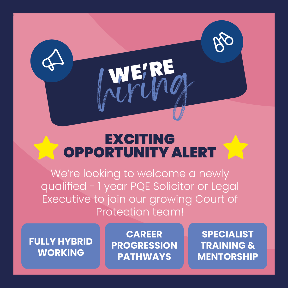 CFGmorethanlaw's tweet photo. We’re excited to offer the opportunity for a newly qualified – 1yr PQE Solicitor or Legal Executive to join our Court of Protection team! 

Apply today &amp; join us in empowering people to achieve their best outcomes.
https://t.co/CU0Xuivmzy
 
#LegalCareer #CareerDevelopment https://t.co/rWovgjlBn3