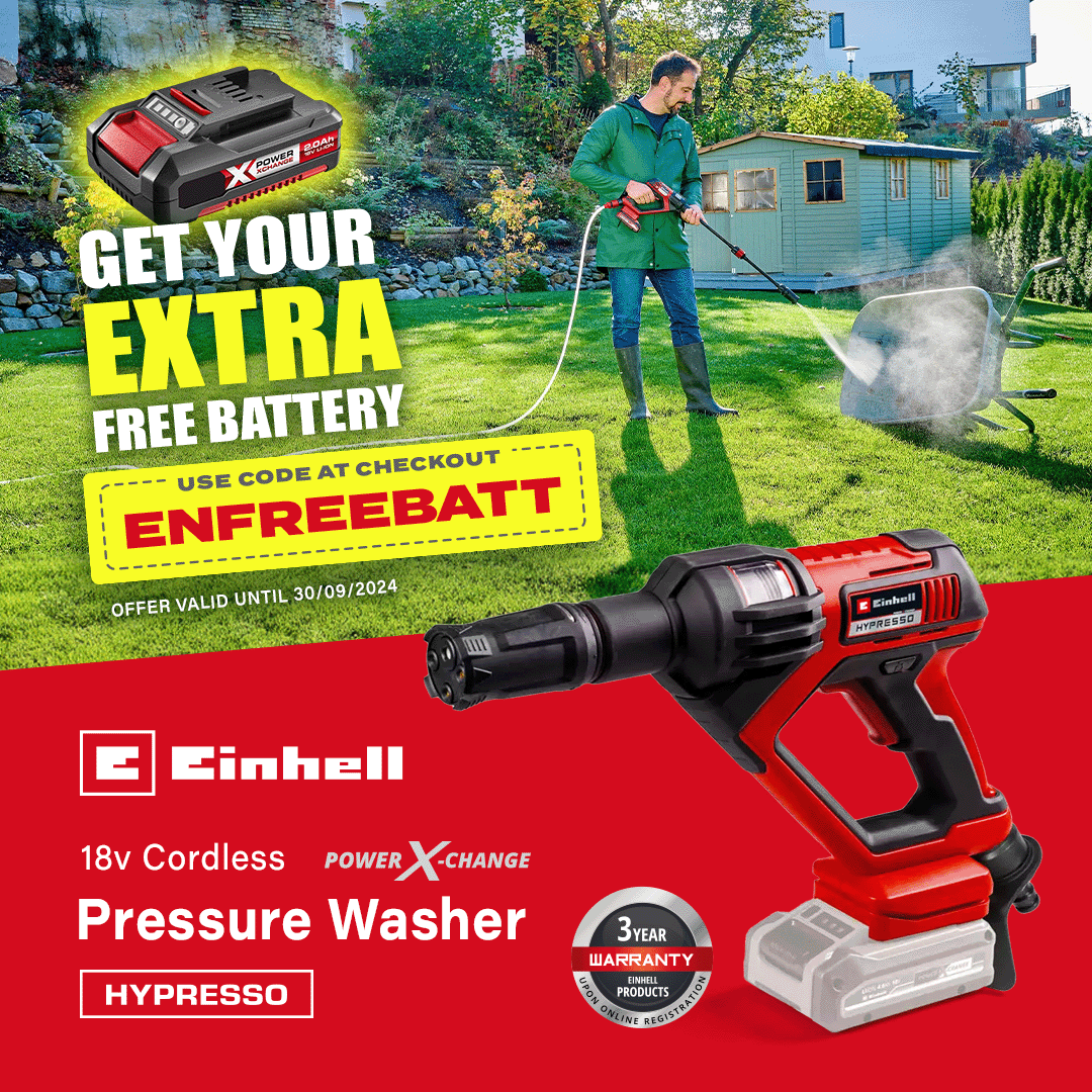 TooledUpDotCom's tweet image. Unleash Unlimited Power with the Einhell FREE Battery! ⚡🔋

Use code ENFREEBATT for exclusive savings 🤑

Shop here: bit.ly/4et1sEz 👈