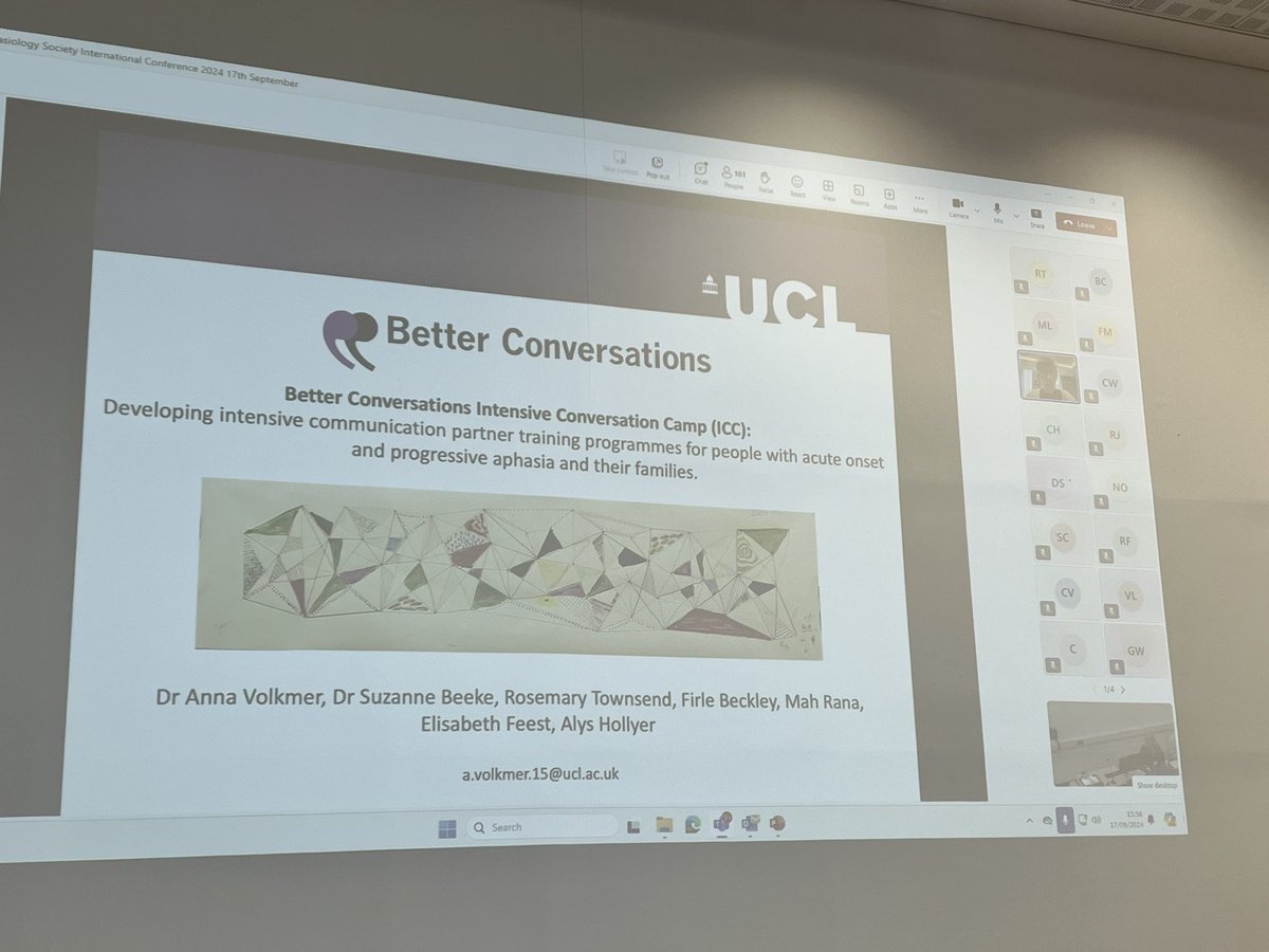 BASConf24's tweet image. @volkmer_anna shares now about Better Conversation Intensive Conversation Camps #BASConf24 @BasAphasia