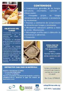 eduperfcien's tweet photo. Estimad@s,  Están abiertas las inscripciones para la pasantía  EP "Hongos y micotoxinas contaminantes de alimentos".  INSCRIPCIONES: https://t.co/0op32MVTkX……………… …hasta el 02 de octubre. Matrícula: $5000 .  Adjuntamos más info. https://t.co/h60y9f9vAn